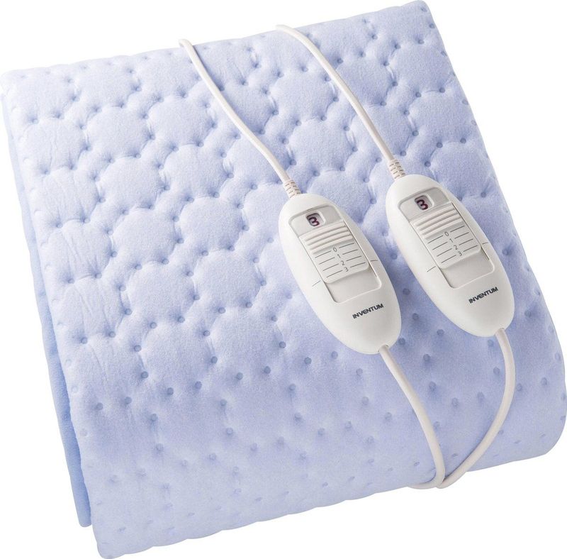 Inventum HN236I - Elektrische Onderdeken - Lichtblauw - Fleece - 2 Persoons