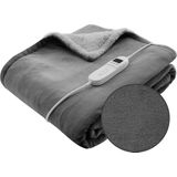 Inventum - HB180G - Elektrische Omslagdeken - Grijs - Fleece - 1 Persoons