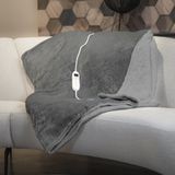 Inventum - HB180G - Elektrische Omslagdeken - Grijs - Fleece - 1 Persoons