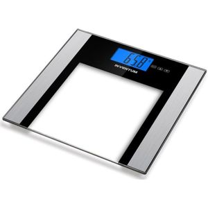 Inventum PW708ZW - Personenweegschaal - Digitaal - Lichaamsanalyse - 10 gebruikers - Tot 180 kg - Inclusief batterijen - Gehard glas - Transparant/Zwart/RVS