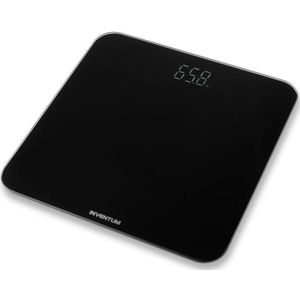Inventum - PW510B - Personenweegschaal - Zwart - Glazen Weegplateau