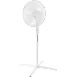 Inventum VST400W - Statiefventilator - 3 snelheden - Ø 40 cm - 80° oscillatie - Hoogte verstelbaar - Wit