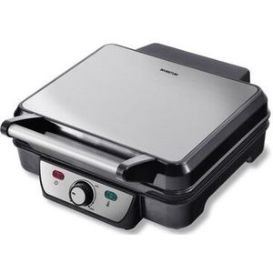 Inventum CG618 - Contactgrill - Tafelgrill - Grilloppervlak 28 x 23 cm - Anti aanbaklaag - 1800 watt - RVS/Zwart