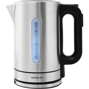 Inventum HW817D - Waterkoker - Inhoud 1,7 liter - Roestvrijstaal - Warmhoudfunctie - Led-verlichting - 2200 watt - RVS/Zwart