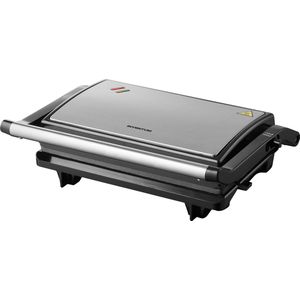 Inventum CG616 - Contactgrill - Tafelgrill - Uitklapbaar - RVS/Zwart