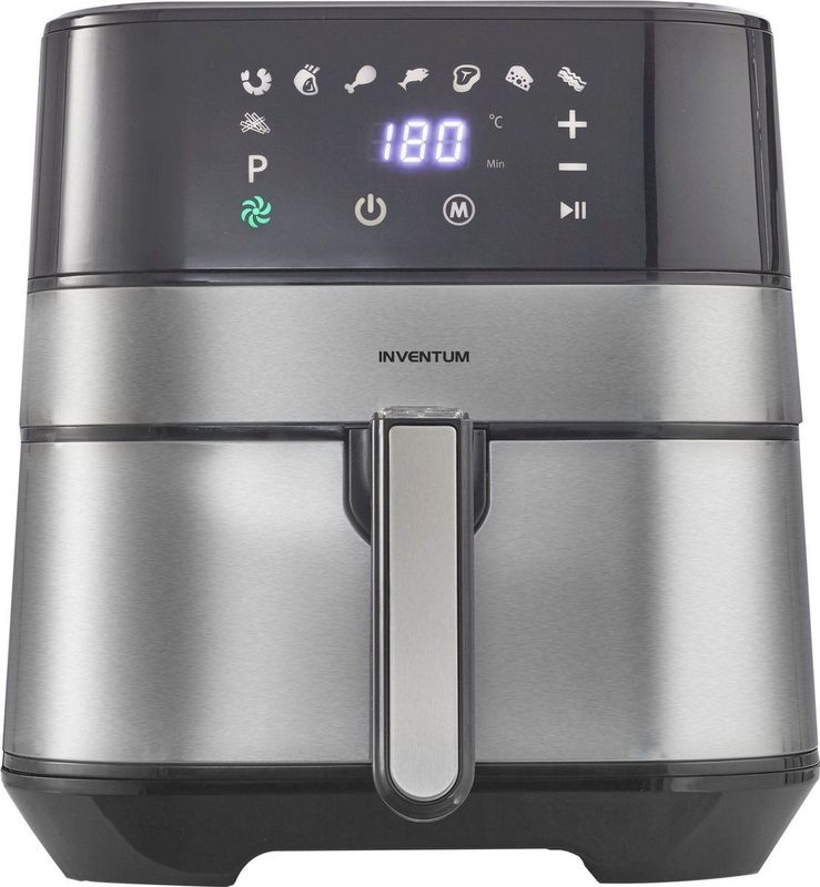 Inventum GF500HLD - Airfryer - Hetelucht friteuse - 5 liter - 80 tot 200 graden - PFAS vrij - 1700 watt - Zwart/Zilver - Beste Koop Maart 2025