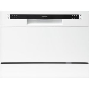 Inventum VVW5520 mini vaatwasser - 6 couverts - 44 cm hoog - Bestekmand - 6 programma’s - Startuitstel - Energielabel D - Vrijstaand - Wit