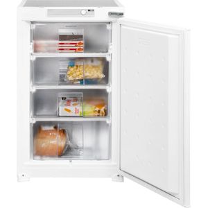 Inventum IVR0882S 88 cm inbouw vriezer energiezuinig - 94 liter - Stil 36 dB - Energielabel D - Diepvries - Sleepdeur - 3 lades/1 klepvak - Wit