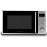 Inventum MN207S - Vrijstaande solo-magnetron - 20 liter - 800 watt - 8 kookprogramma's - RVS/Zwart