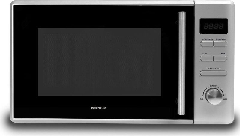 Inventum MN207S - Vrijstaande solo-magnetron - 20 liter - 800 watt - 8 kookprogramma's - RVS/Zwart