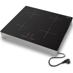 Inventum - VKI6010ZIL - Vrijstaande Inductie Kookplaat - Zilver/Zwart - 4 Kookzones
