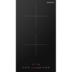 Inventum IKI3008 - Inbouw inductie kookplaat - 30 cm - 2 kookzones - 1-fase plug en play - Randloos - Zwart