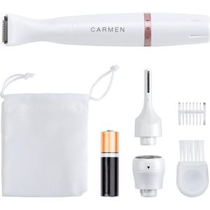 Carmen CLS0301W - Trimmerset - Werkt op batterij - 3 opzetstukken - 4 accessoires