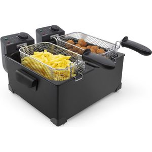 Tomado TDF6001B - Dubbele frituurpan - 2 x 3 liter - Koude zone friteuse - 3600 watt - Zwart