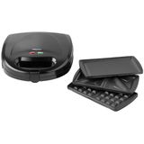 Tomado TGM2000B - Multigrill 3 in 1 - Inclusief tosti en wafelplaten - 750 watt - Zwart