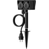 Buitencontactdoos - Spatwaterdicht - 2 Stopcontacten - 1.4 Meter Kabel