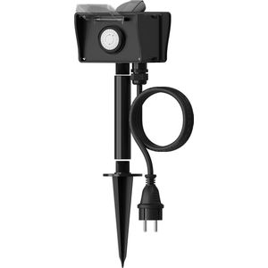 Calex Tuincontactdoos 1.4m - Buiten gebruik IP44 - Buitencontactdoos - 2-voudig