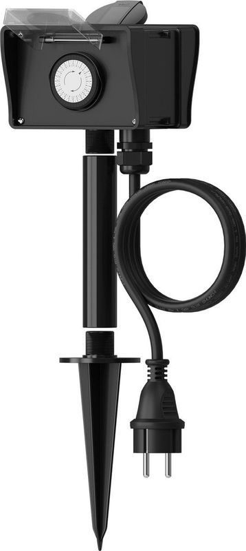 Buitencontactdoos - Spatwaterdicht - 2 Stopcontacten - 1.4 Meter Kabel