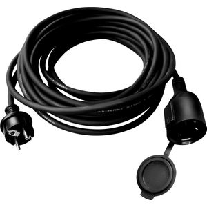Calex Verlengkabel 15m - IP44 Waterdicht - Verlengsnoer voor Buiten - 3x 1,5mm² - Zwart