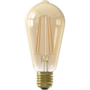 LED filament lamp dimbaar 2100K warm wit goud 430 lumen 6W E27 / ES A+ sokkel direct start (1)