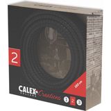 Calex - Textiel Omwikkelde Kabel - Zwart - 1,5 Meter - 2x0,75mm²