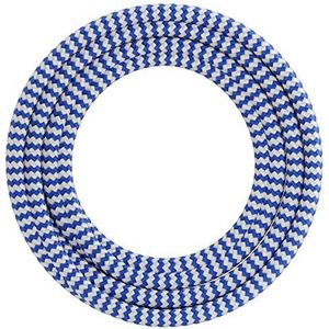 Textielsnoer blauw wit 150cm (Calex)