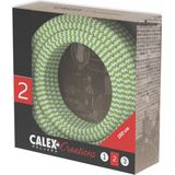 Calex - Textielkabel - Limoen/Wit - 1,5 Meter - 2x0,75mm²