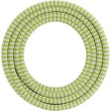 Calex - Textielkabel - Limoen/Wit - 1,5 Meter - 2x0,75mm²