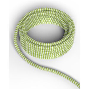 Textielsnoer limegroen wit 150cm (Calex)