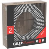 Calex - Textiel Omwikkelde Kabel - Zwart-Wit - 1,5 Meter - 2x0,75mm²