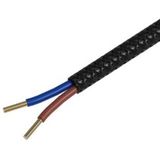 Lampensnoer - 3 Meter - Zwart - Textiel - Maximaal 60 Watt