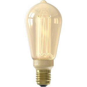 Calex Crown Series LED Lamp - E27 - Rustiek Lichtbron Goud - 3.5W - Dimbaar