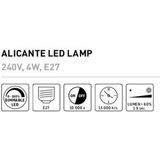 Calex Alicante LED Lamp Ø125 - E27 - 60 Lumen - Goud