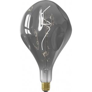 Calex Organic Evo XXL LED-lamp, titanium, diameter 165 mm, dimbaar, E27-fitting, 6 W, 1800, 90 lm, energieklasse B