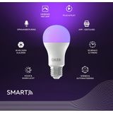 Calex - Slimme Lamp - Wifi LED Verlichting - Dimbaar - RGB en Warm Wit - 9,4W