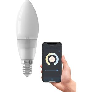 Calex Slimme Lamp - Wifi LED Verlichting - E14 - Smart Lichtbron - Dimbaar - Warm Wit licht - 4,5W
