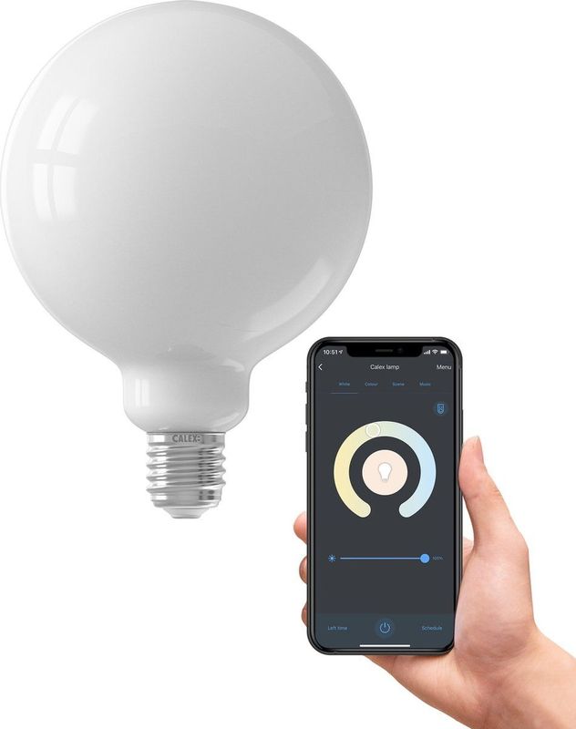 Calex - Smart Lamp - E27 - Globe G125 - Dimbaar - 2200K-4000K - 1055 Lumen - 7.5W