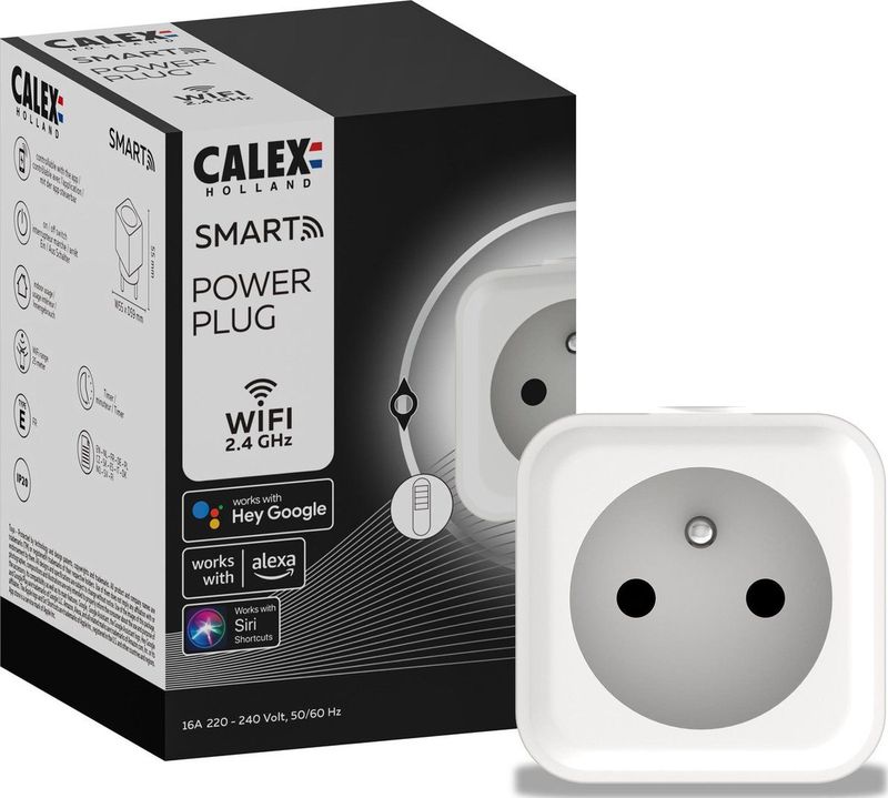 Calex Slimme Stekker - Smart Plug (BE/FR) - WiFi Stopcontact met App