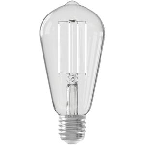 Calex Slimme Lamp - Wifi LED Filament Verlichting - E27 - Rustiek Smart Lichtbron Helder - Dimbaar - Warm Wit licht - 7W