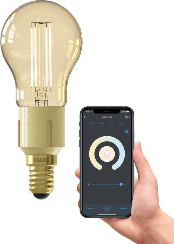 Calex - Slimme Lamp - Wifi LED Filament - Dimbaar - Goud