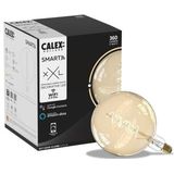 Calex Slimme LED Lamp XXL - Decoratief Filament WiFi Verlichting - 20cm - E27 - Smart Lichtbron - Goud - Dimbaar - Warm Wit licht - 5W