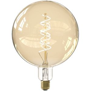 Calex Slimme LED Lamp XXL - Decoratief Filament WiFi Verlichting - 20cm - E27 - Smart Lichtbron - Goud - Dimbaar - Warm Wit licht - 5W