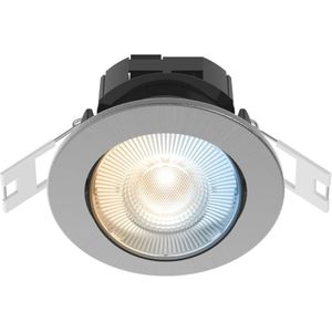 Calex Slimme Inbouwspot - Smart LED Downlight Dimbaar - Kantelbaar - Warm Wit Licht - Grijs