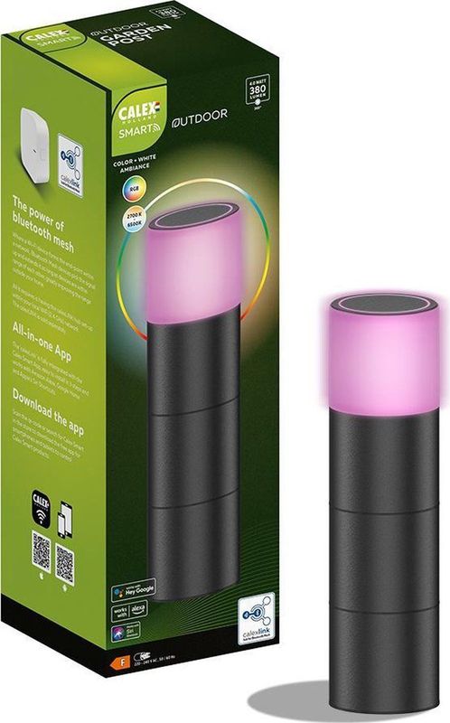 Calex - Smart Outdoor LED - Grondspot - RGB en Warm Wit Licht - Zwart