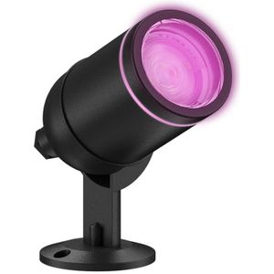 Calex Smart Outdoor LED Buitenlamp - Slimme Grondspot - RGB en Warm Wit Licht - 4W - Zwart
