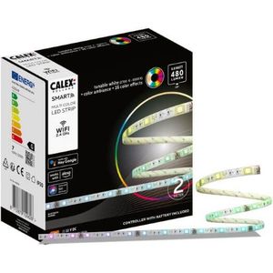 Calex Slimme LED Strip 2 meter - Led-strip Voor Binnen - Met App - RGB - Smart Lichtstrip met afstandsbediening
