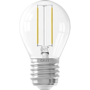 5x Calex LED lamp E27 | Kogel P45 | Filament | Helder | 2700K | 2W (25W)