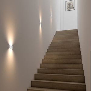 Calex Spot On Draadloze Wandlamp - Op Batterij - Eenvoudige installatie - Warm Wit licht - Trapverlichting met Bewegingssensor - Wit