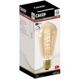 Calex Spiraal Filament LED Lamp - Rustiek Vintage Lichtbron - E27 - Goud - Warm Wit Licht - Dimbaar