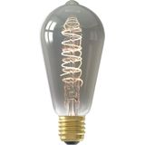 Calex Spiraal Filament LED Lamp - E27 - ST64 Lichtbron Titanium - 4W - Dimbaar